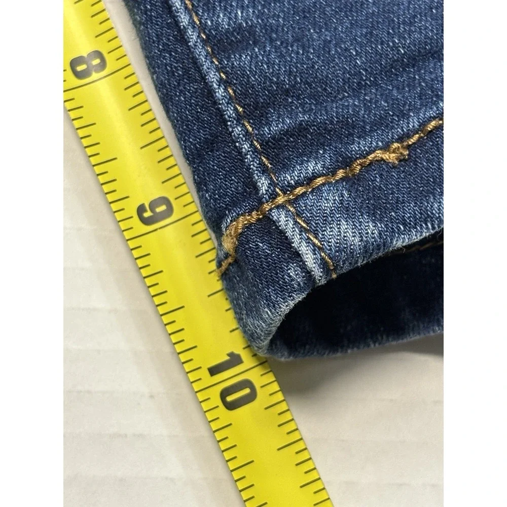 Seven7 Sunset Bermuda Denim Shorts Womens 14 Blue‎ Stretch Mid Rise Jean Shorts